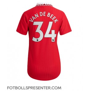 Manchester United Donny van de Beek #34 Hemma Matchtröja Dam 2022-23 Kortärmad
